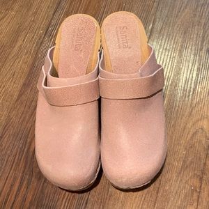 Dusty Pink Sanita Wooden Clogs Size 9 (eu 40)